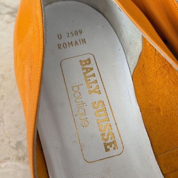 Bally Suisse Romain Nappa Leather Ballerina Flats 1970s Vintage - Picture 10 of 12